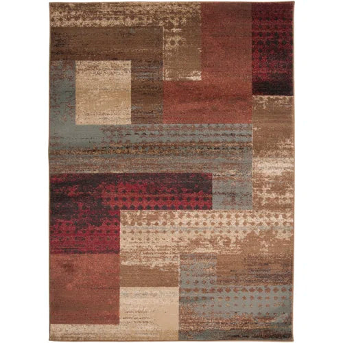 Goldans Geometric Brown Area Rug